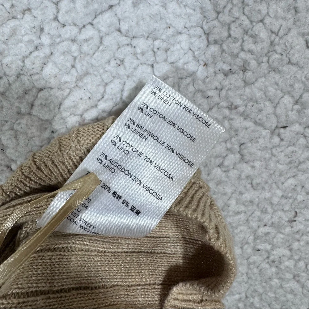 Free People Beach Mary One Shoulder Cable Knit Tank Top Size XS Tan Brown - Picture 6 of 6